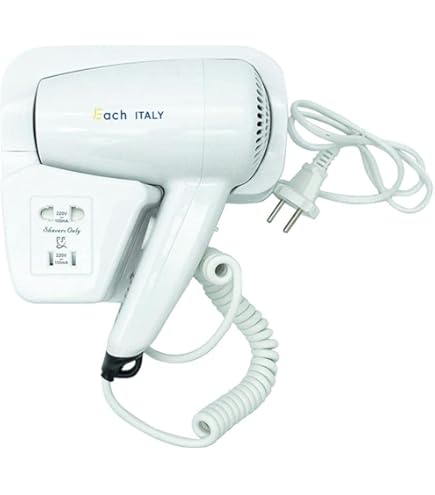 Asciugacapelli 1200W Da Parete Flusso D'aria Silenzioso - Foto 6