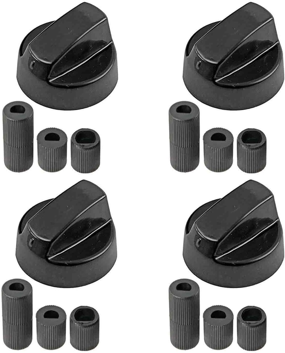 Recamania Universal Control for Oven, Kitchen or Microwave (4 Units) | Replacement Compatible with All Brands | 6 and 8 mm Ax