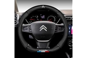 YANHAO Housses Volant Voiture pour Citroen C1 C2 C3 C4 C5 C6 C4L, Luxe gaufrage en Cuir Fibre Carbone antidérapant Style intérieur Automatique,Car-Bon-Type D