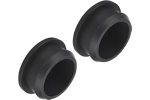 TOP-VIGOR 2Pcs Silicone Snap in Locking Hole Plugs, 30mm Diameter Hole Stoppers, Rubber Panel Seal Cover Flush Type Panel Round for Kitchen Rubber Bulkheads Waterproof Sealing Plugs, Black