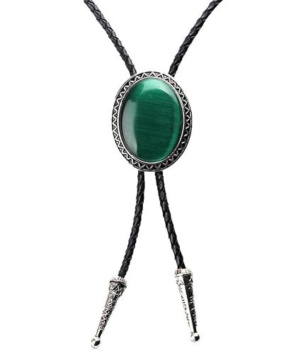 Cravatta Bolo Western Joxevyia - Vintage Pelle Cranio Mucca Con Turchese - Foto 3