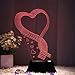 Produktbild OZAVO LED Herz 3D LED Lichter USB Nachtlichter Schreibtischlampen Stimmungslichter Touch-Taste Schreibtisch Zimmer Art Sculpture Leuchtet in verschiedenen Farben und produziert einzigartige Lichteffekte und 3D-Visualisierung - Amazing Optische Täuschung (Nr.8)