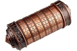 TESIN Da Vinci Code Mini Cryptex Lock Anniversary Valentine's Day Romantic Birthday Gifts for Her (Red Bronze)