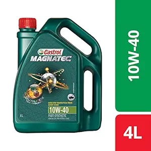 Castrol MAGNATEC 10W-40 API SN Part-Synthetic Engine Oil for Petrol Cars (4 L) (3382517)