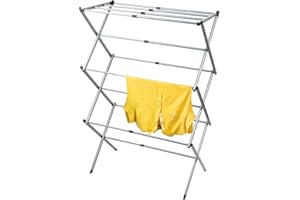 art moon Gobi - Séchoir à Linge Telescopique Intérieur et Extérieur, Étendoir à Linge Extensible Pliable, Petit Étendoir à Linge, 10 kg de Linge, Acier Inoxydable