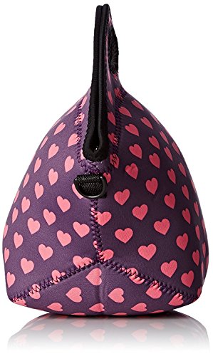 Case Wonder Neopren Wasserdichte Mittagessen Tasche Tragbar Lunch Tasche Kühltasche Isolierte Schule Rucksack Lunch Fall Thermo Picknicktasche Großes Fassungsvermögen Food Behälter mit Zipper Strap Box Cooler Container Müllsäcke Picnic Reise Outdoor Mode Handtasche Clutch für Frauen Männer Kinder Mädchen Erwachsene, Rose Rouge - 4