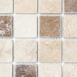 Travertin Mosaik Matte – Naturstein, 305x305 Mm, Für Bad, Küche, Boden & Wand