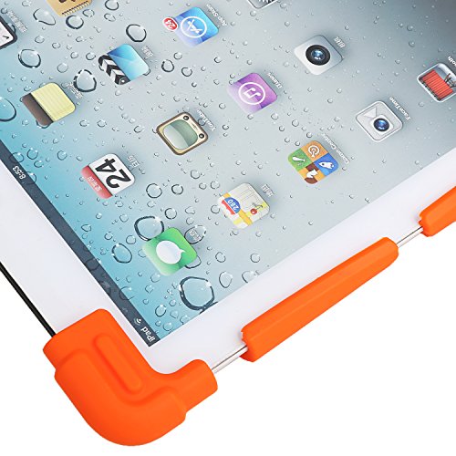 NEWSTYLE 8,9-10,5 Zoll Universal Tablet Ständer Halterung Hülle Ultra Slim Flexible Silikon Schutzhülle – Orange - 5