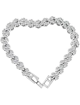 TOAOB 17cm Fashion Jewelry 925 Sterling Silber Zirkonia Tennis Armbänder Link