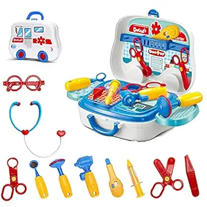 Toyco Pretend Play Carry Along Little Doctor Play Set for Kids - Fun Toys for Boys & Girls - Age 3 4 5 6 Years and Up