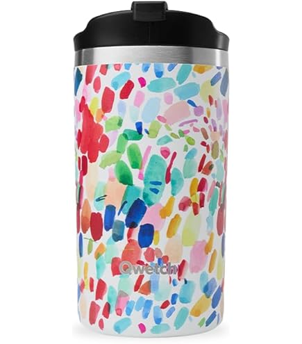 Qwetch - Travel mug sable léopard 35 cl isotherme