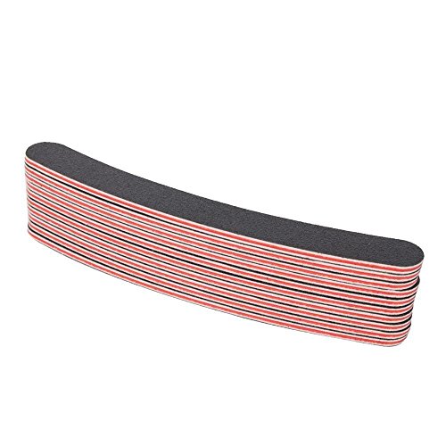 10 PCS/Pack Profi Feile waschbar doppelseitig Emery Board Nail Art Buffer Sandpapierblöcke Kosmetik Maniküre Pediküre (schwarz) - 2