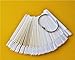 50 pcs Acrylic Nail Art Tip Sticks Display Practice Fan-Shaped Color Card DIY Decoration(White)