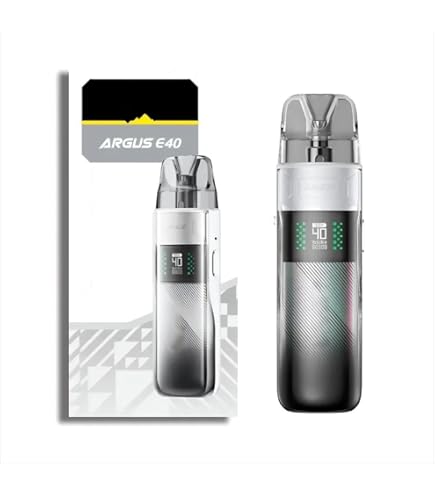 For VOOPOO Argus E40 Kit 40 W Vape | Noir | Batterie 1800mAh | 4,5 ML  0,3Ω/0,6Ω Cartouche Argus E40 Pod | MTL/RDL