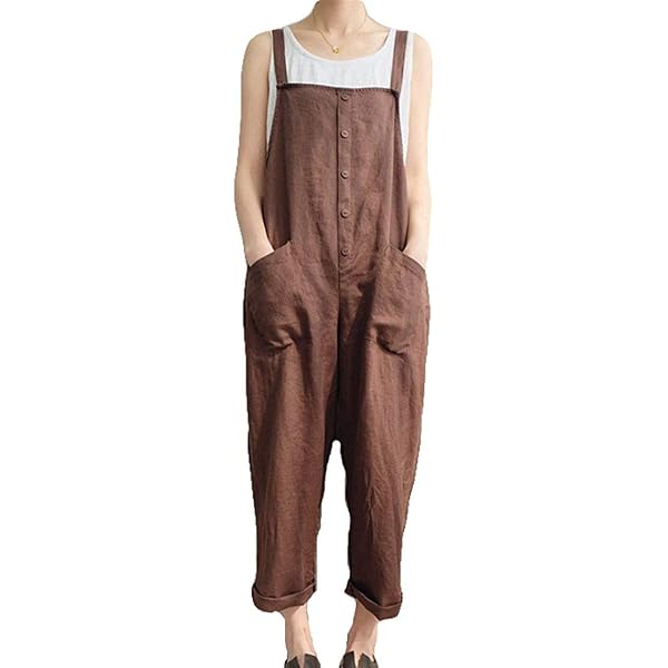 Hybrid & Company Women's Stretch Denim Jumpsuit Overalls