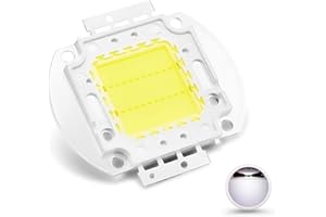 CHANZON Puce LED haute puissance 20W Blanc (6000K-6500K/600mA/DC 30V-34V/20 Watt) Composants émetteurs de lumière SMD COB à intensité super lumineuse Diode 20 W Perles de lampe à ampoule DIY Lighting