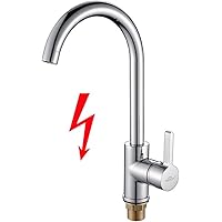 Auralum Niederdruck Wasserhahn Einhebel Spültischarmatur Küche Armatur für Kaltwasser und einen Wasserboiler