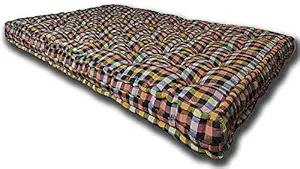 ATOOTFUSION Soft Cotton Rectangle Box Deewan Bed Mattress/Gadda (Multicolour, 72X48X4 Inches Box Mattress)