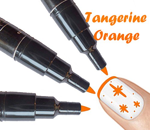 Nail art Pen - Tangerine Orange - Shake, Pump & Use DIY Nail Art, Nail Design Pen