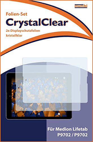 2 x mumbi Schutzfolie für Medion Lifetab P9702 / Lifetab P9701 Folie Displayschutzfolie - 3