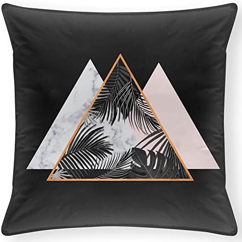 JHLKFDOODO BLUSH MARBLE GRAY GEOMETRIC SCANDINAVIAN PATTERN Decorative Cushion 40x40 cm Cover Pillow Case Zippered Home Decor 16X16 Inch(Twin sides)