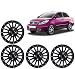Auto Pearl-Premium Quality Car Full Black Wheel Cover Caps Black 15 inches Press Type Fitting For -Tata Manza RS.1599.00