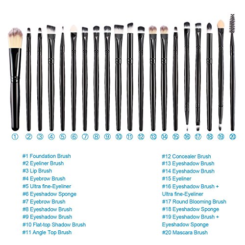 Imurz 20-Piece Multi-purpose Make Up Brush Set Cosmetic Eyeshadow EyeLiner Lip Brush Kits — Professional Make-up Set by Imurz - 4