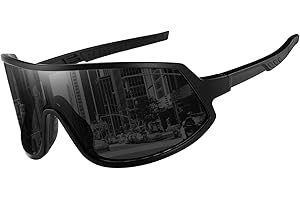 TIANYESY Polarised Sports Sunglasses for Men Womens Cycling Sunglasses UV400 Protection Superlight Frame Glasses for Skiing, Running