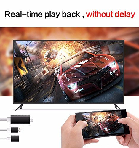 HDMI Adapter, M.Way Aluminium MHL zum HDMI adapter, AV zum HDMI 1080P Kabel Adapter, 3 in 1,Plug und Play , AirPlay Mirroring/ HDTV Adapter, für iPhone 7/7 Plus, 6S/6S Plus/6/6 Plus, 5/5C/5S/SE, iPad, Samsung S3/S4/S5/S6/6 edge,Note3/Note4/Note5 - 4