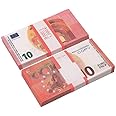Fake Money €10 Euro Bills, Prop Money Dollars | UK Company | 100 Notes | for Movies, Advertising, Play, Party, Supreme, Gun, Fancy Dress, Casino Games (10 Euro)