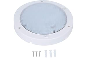 Plafonnier rond LED plafonnier 9W pour lampe de toit de yacht de caravane, etc.(Lumière blanche chaude)