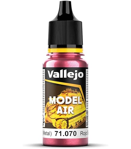 Vallejo Mecha Color Metallic Red – 17 Ml Acrylfarbe Für Airbrush, Perfekt Für Modellbau, Roboter & Action-Figuren
