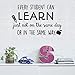 Produktbild Jeder Student kann Wandaufkleber lernen Klassenzimmer fördern Motto Home Decor Pencil Apple Wandtattoos Vinyl Kinderzimmer Wandkunst 95x58cm