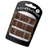 30 Extra Long Brown Traditional Kirby Hair Grips Slides Clips Pins 7cm