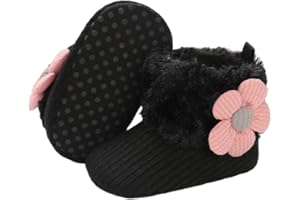 Aisprts Chaussures bébé Bottines Souples Semelles Antidérapantes Chaussures bébé fille et Garçon Chaudes et Confortables en Hiver Chaussures de Marche bébé Chaussures bébé 0-18 Mois