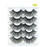 Moserian Luxus Makeup 5Pair 3D falsche Wimpern Flauschige Streifen Wimpern Lange natürliche Party