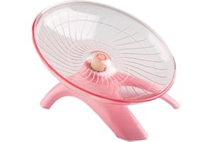 Bojueshaw Silent Hamster Wheel,Flying Saucer Exercise Wheel,Ultra Quiet Running Spinner for Syrian,Guinea Pig,Chinchilla,Pet Mice