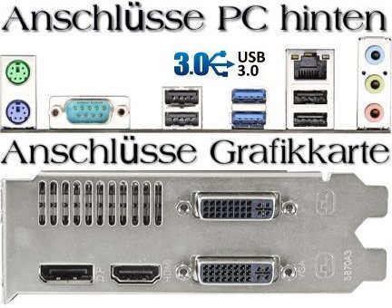 Komplett-PC DirectX 12 Gaming-PC Six-Core AMD FX-6300 6×3.5GHz (Turbo bis 4.1GHz), 24″ LED Bildschirm, Gaming Tastatur/Maus, Windows 10 Professional 64bit, GeForce GTX750 Ti 2GB DDR5, 1TB HDD, 8GB RAM #4955 - 2
