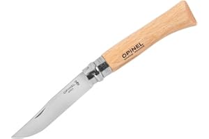 Opinel 10 Inox bukColtello Pieghevole | Coltellino Tascabile di Sopravvivenza all'Aria Aperta | Coltello Soccorso Portabile Caccia Campeggio edc 230mm | PTM-it.