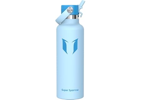 Super Sparrow Vattenflaska - 750ml - Rostfritt Stål Metallflaska - Termos Standard Mun - Giftfri BPA - Amazon Deal & Rabatt