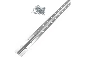 Hoopever Continuous Piano Metal Hinge, 600 x 50 x 1mm Stainless Steel Long 270 Degree Open Heavy Duty Furniture Hinge for Pianos, Cabinet, Doors, Large Windows, Boats, With Screws, Chrome
