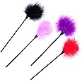 JIHUOO 4 Pcs Feather Cleaning Dusters Soft Feather Tickler Feather Teaser Wands Couples Role Play Toys Bedroom Play for Adults