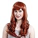 Bigood High Quality Brown Long Curly Full Wavy Cosplay Party Wigs