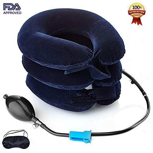Dispositivo De Tracción Cervical Del Cuello Para El Dolor De Cabeza Y Hombros - Almohada Inflable Para El Cuello