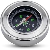 Monarty Pusula - Metal G&ouml;vdeli Profesyonel 60mm Taşınabilir El Pusulası &ndash; Dayanıklı &Ccedil;elik Kasa, Yuvarlak Cep Pusulası 1 Adet