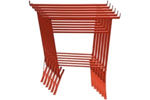 HILL TOP FABRICATIONS CO (1998) LTD 6 x Builders Trestles Size NO.3, Adjust from 1.0m - 1.8m (Trestle Band Stands) SWL 400kg Made in The UK - Powder Coated Orange for Hard-Wearing Finish. Ideal for Builders.