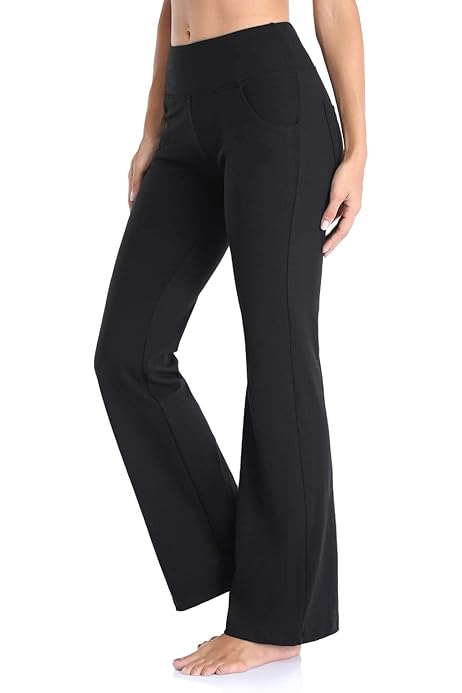 Pantaloni Svasati Donna Vita Alta - Yoga, Elasticizzati, Comfort Primavera/Estate | Tinta Unita - Foto 3