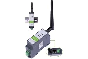 Coolwell RS485 to WiFi/Ethernet (ETH) Converter Module, Rail-Mount Serial Server, Modbus/MQTT Gateway
