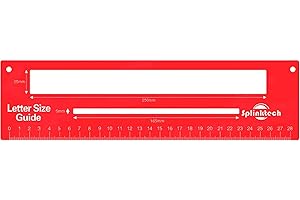 ZUKHRUF Mail PiP Letter Size Guide Ruler, Letter & Parcel Size Pricing in Proportion Charge Guide with Ruler Portable and Durable(Red)