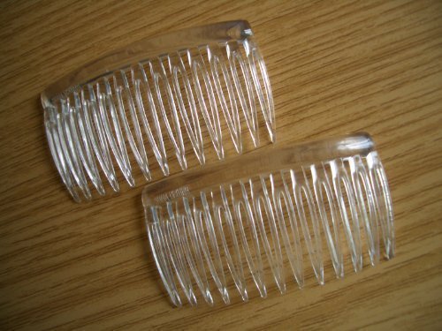 2 x Clear Small Side Combs / Hair Slides